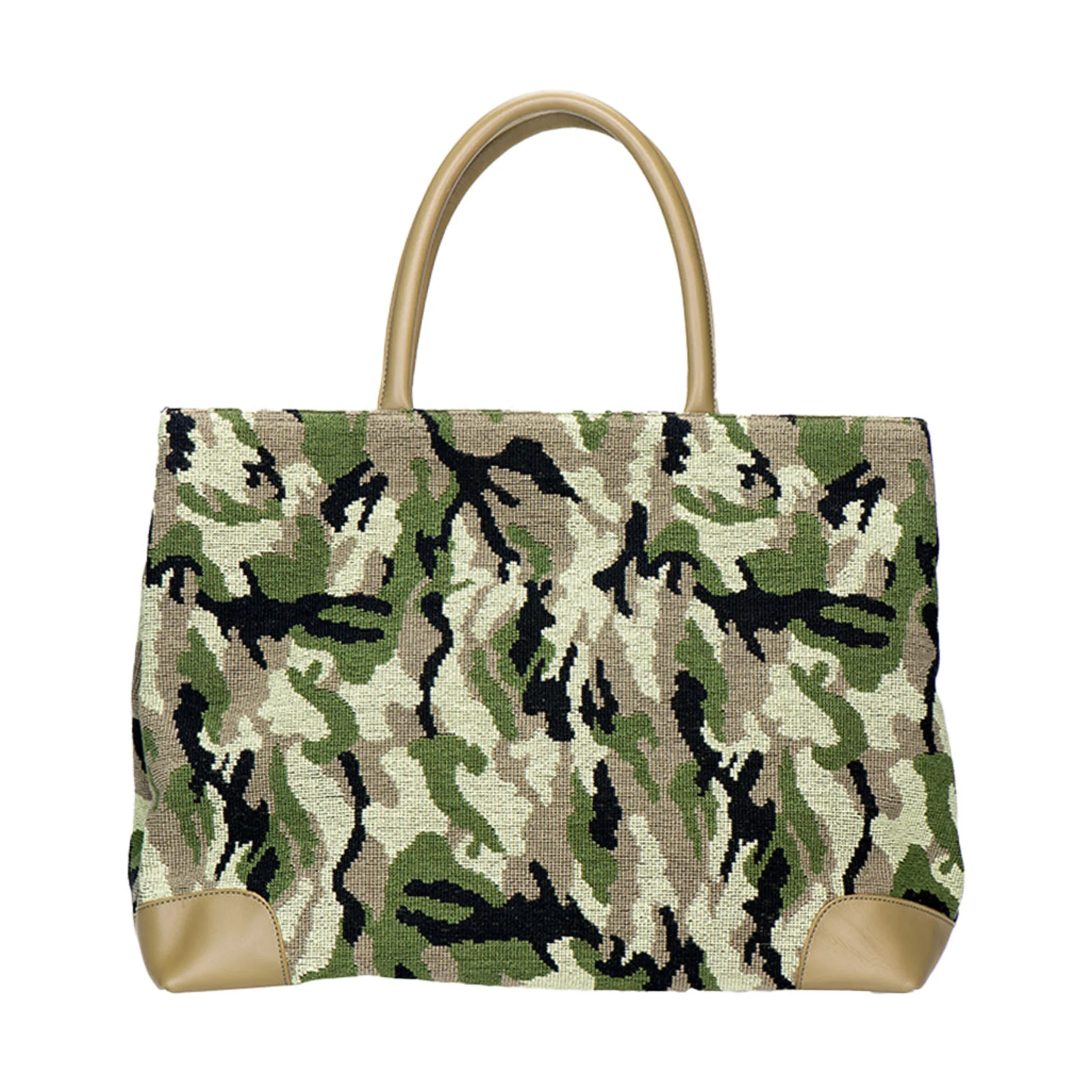 New Green Needlepoint Tote Totes