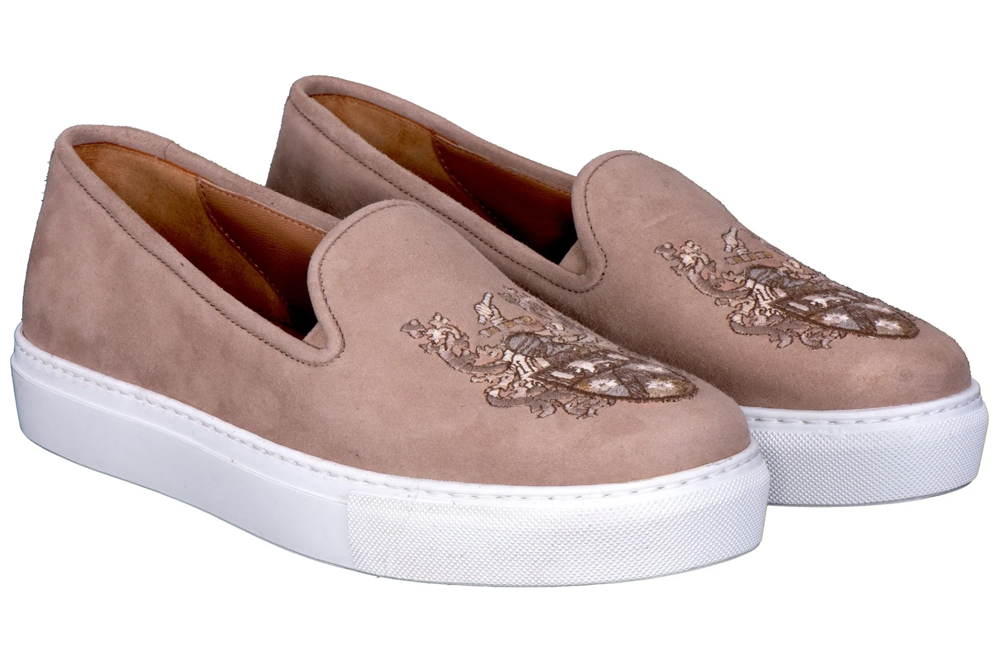 Fashion Crest Taupe Suede Sneaker (Women) Women Sneaker