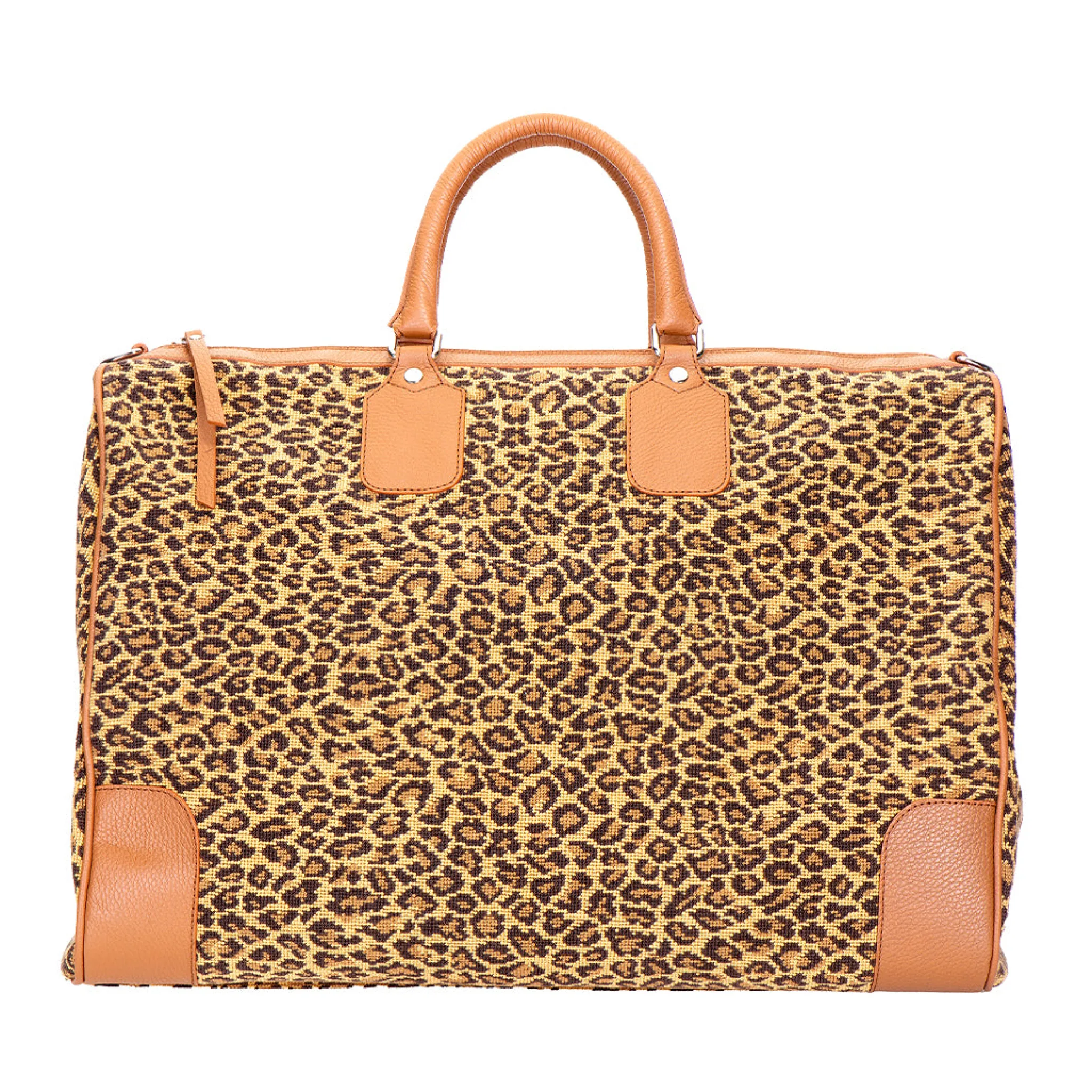 Flash Sale Jane Leopard Needlepoint Weekender Weekenders