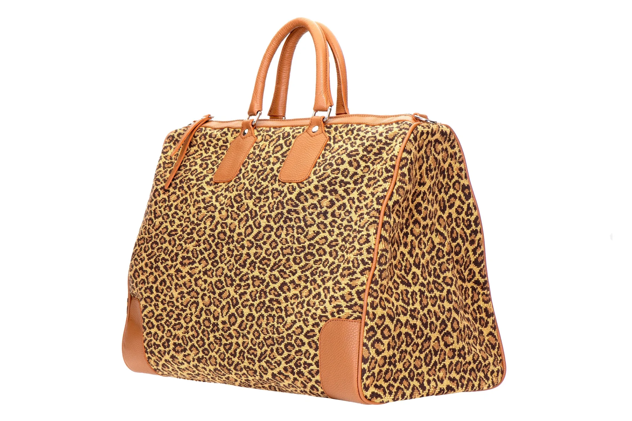 Flash Sale Jane Leopard Needlepoint Weekender Weekenders