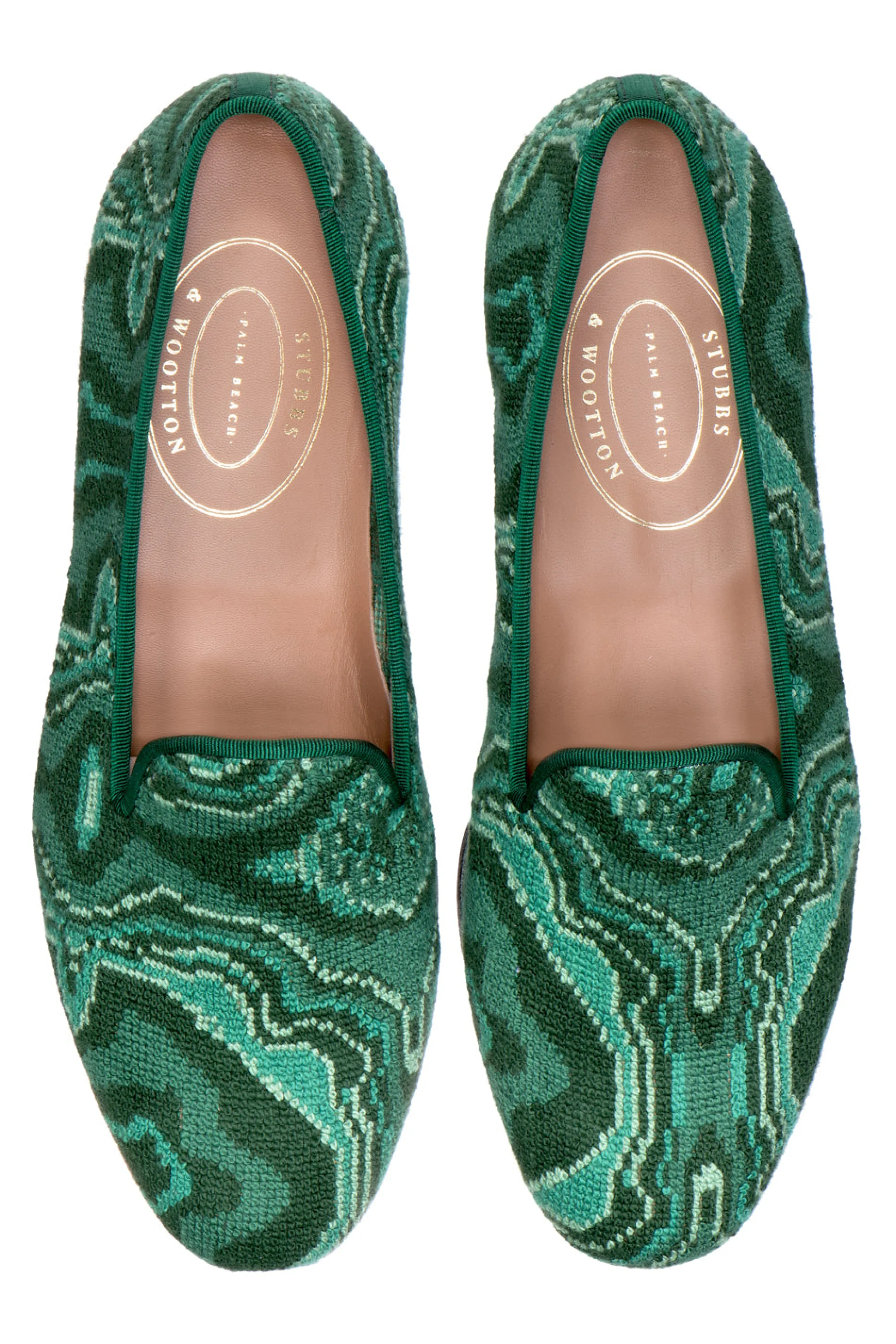 Online Malachite Needlepoint Slipper (Men) Slipper