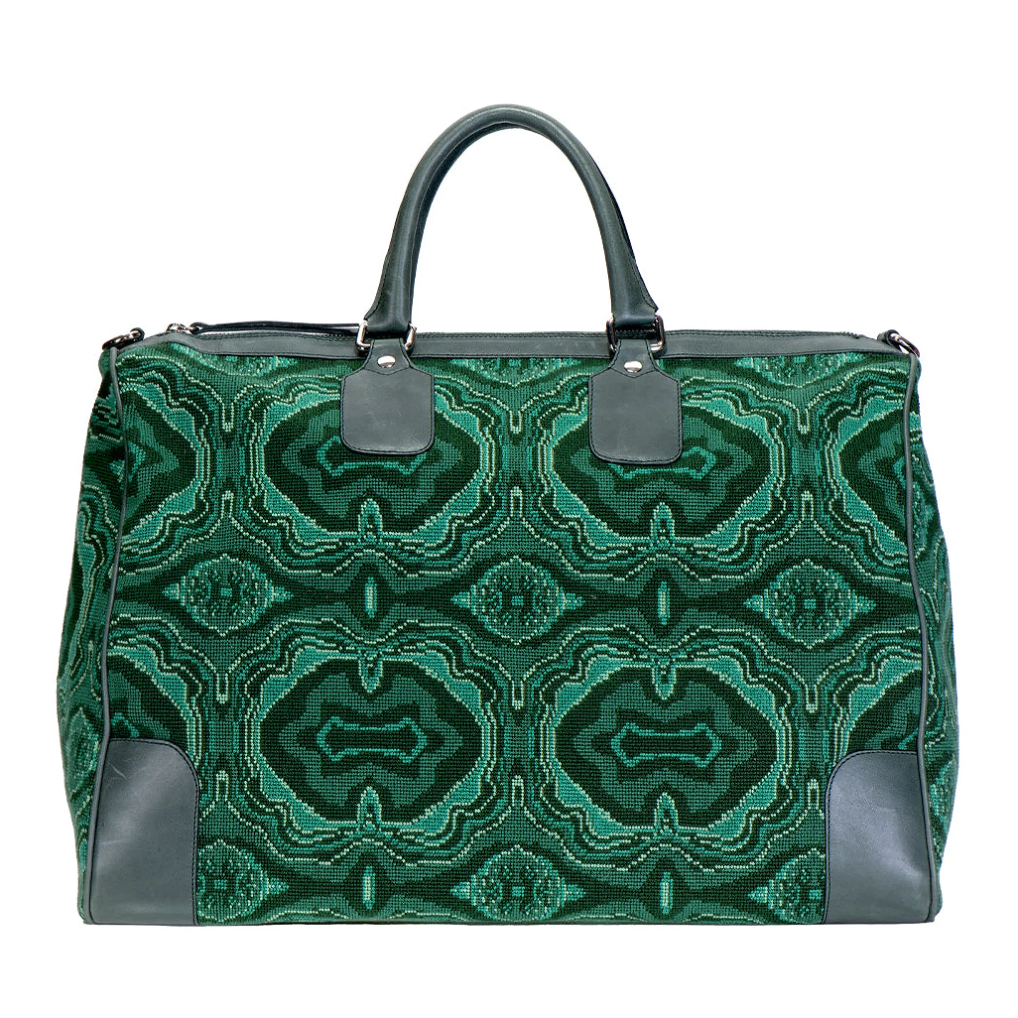 Best Malachite Needlepoint Weekender Weekenders