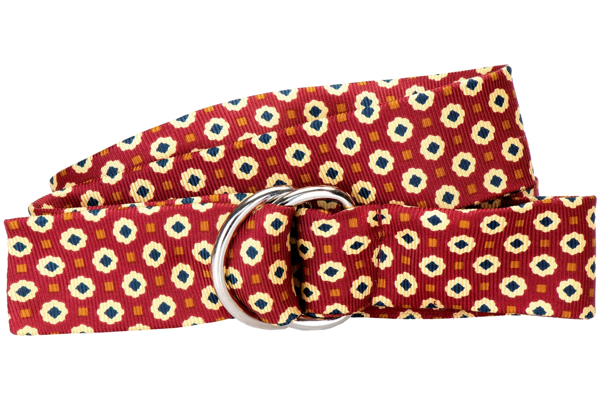 Store Medallion Cranberry Silk Belt Belts